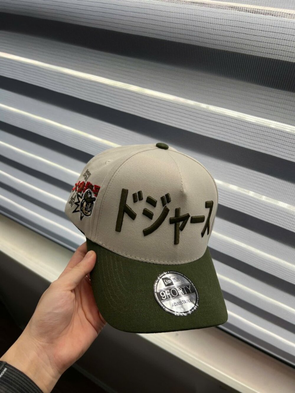 Shohei Ohtani Japan Baseball Beige Olive Embroidered 9FORTY Adjustable Cap